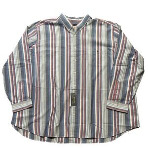 Polo Ralph Lauren Mens 5XB Blue Red Striped Button Down Shirt NWT 711942752001